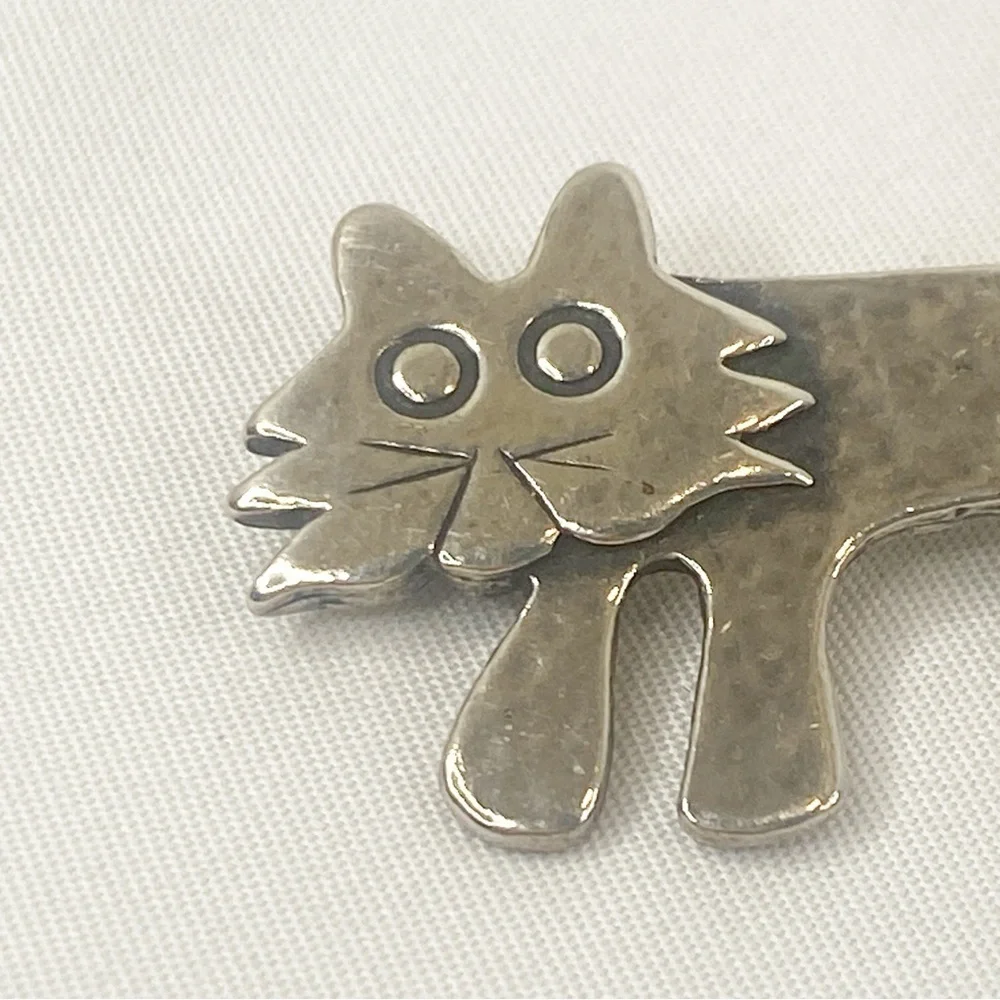 Vintage Silpada Sterling Silver Cat Pin/Brooch I1590